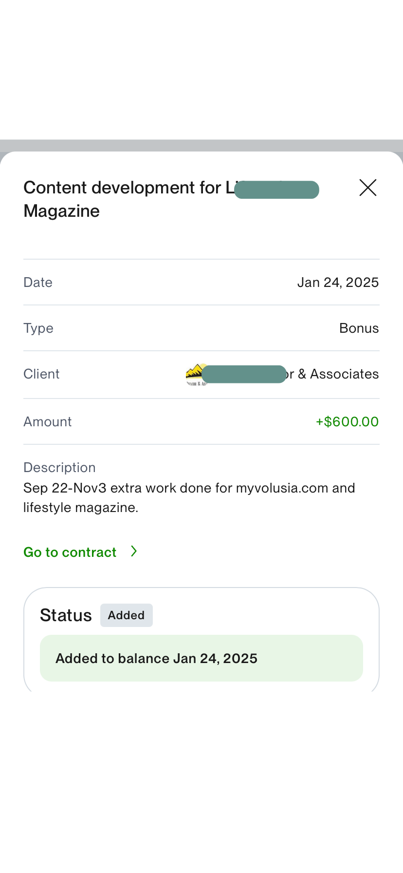 Dollar salary receipt